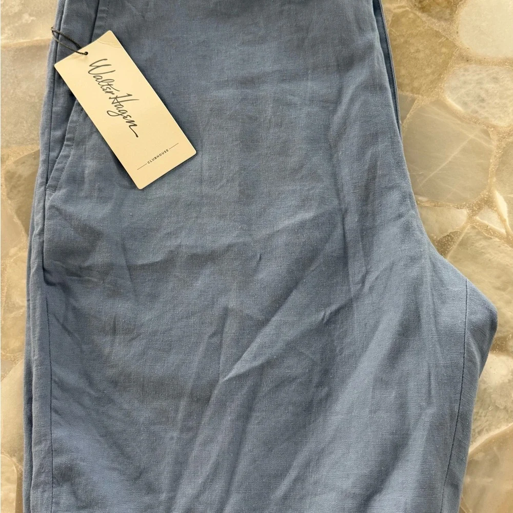 Walter Hagen NWT Men’s Clubhouse Linen Blue/Grey Shorts